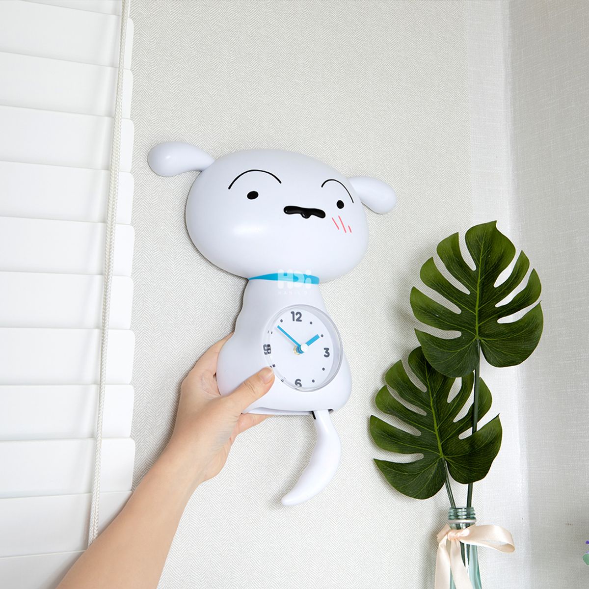 레토(LETO) 짱구 흰둥이 무소음 벽시계