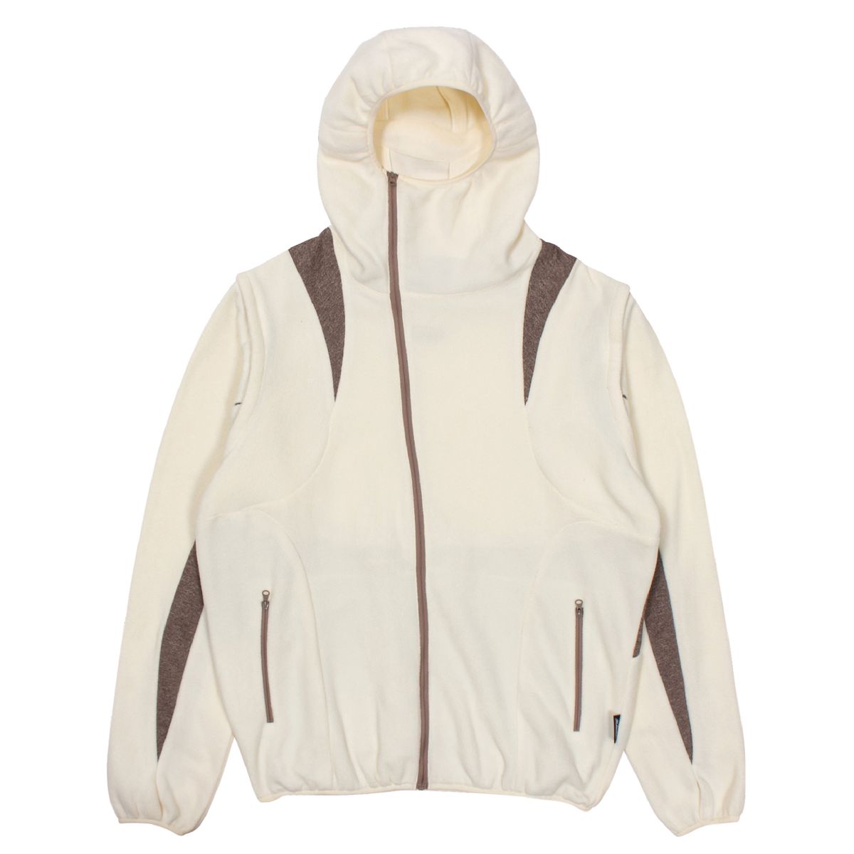 현피트(HYUNFIT) FLEECE TRACK HOODED JACKET-[IVORY]