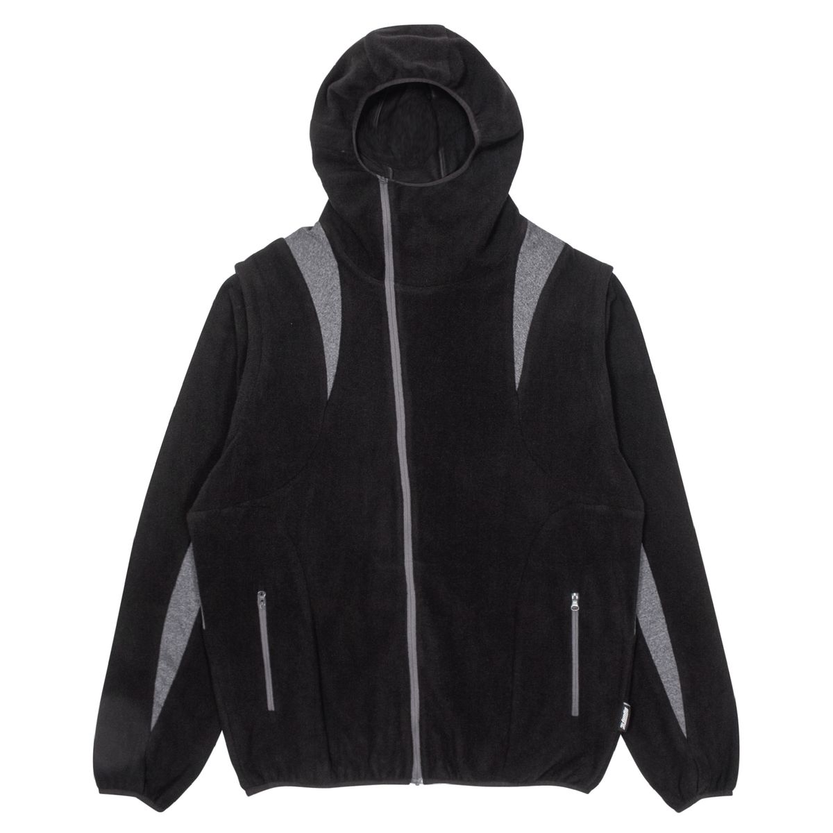 현피트(HYUNFIT) FLEECE TRACK HOODED JACKET-[BLACK]