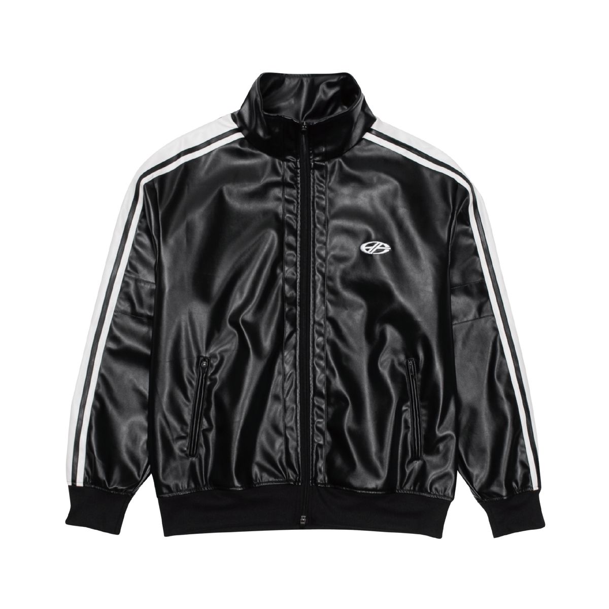현피트(HYUNFIT) PU LEATHER TRACK JACKET