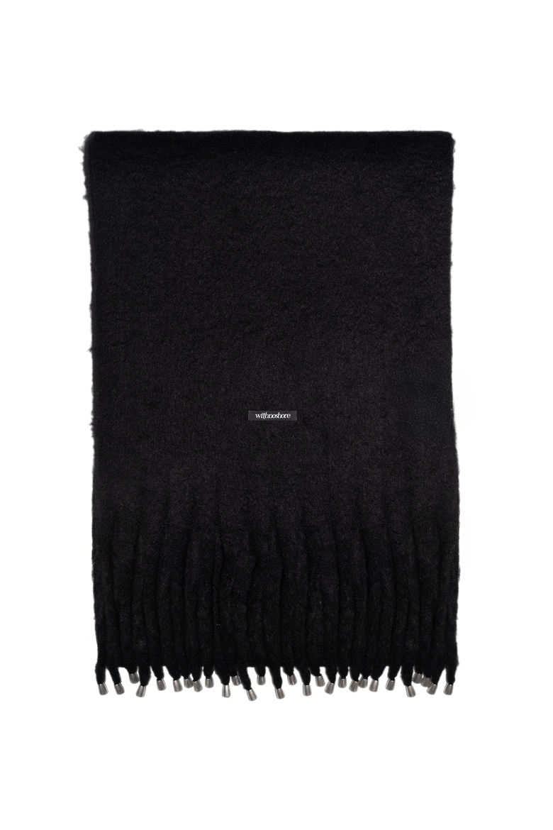 long edge pixel logo scarf - black