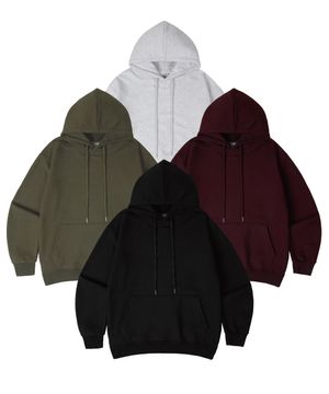[2PACK] 무지 오버핏 후드 티셔츠 8 COLORS [기모]