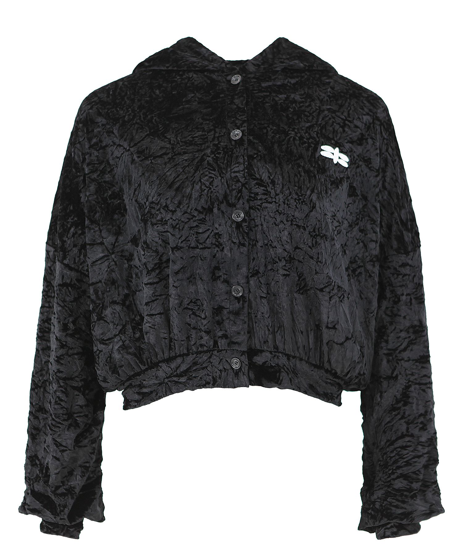 ◆PLASMA SPHERE◆ Rumple Jumper Black PS22SSJP MUSINSA | PLASMA SPHERE FLY HOOD JUMPER IN BLACK (Velvet
