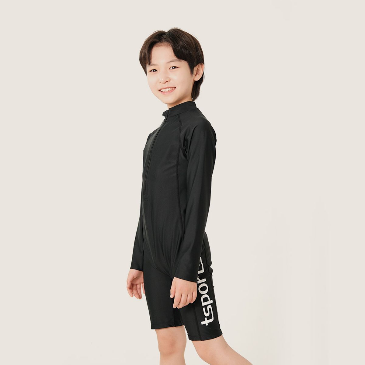 티에스스포츠(TS SPORTS) 남아동수영복 집업 긴팔 올인원 3부 M25003