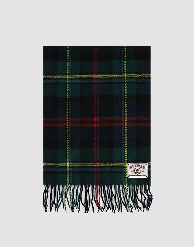 MUSINSA | RVD Knit Check Muffler (Check Green)