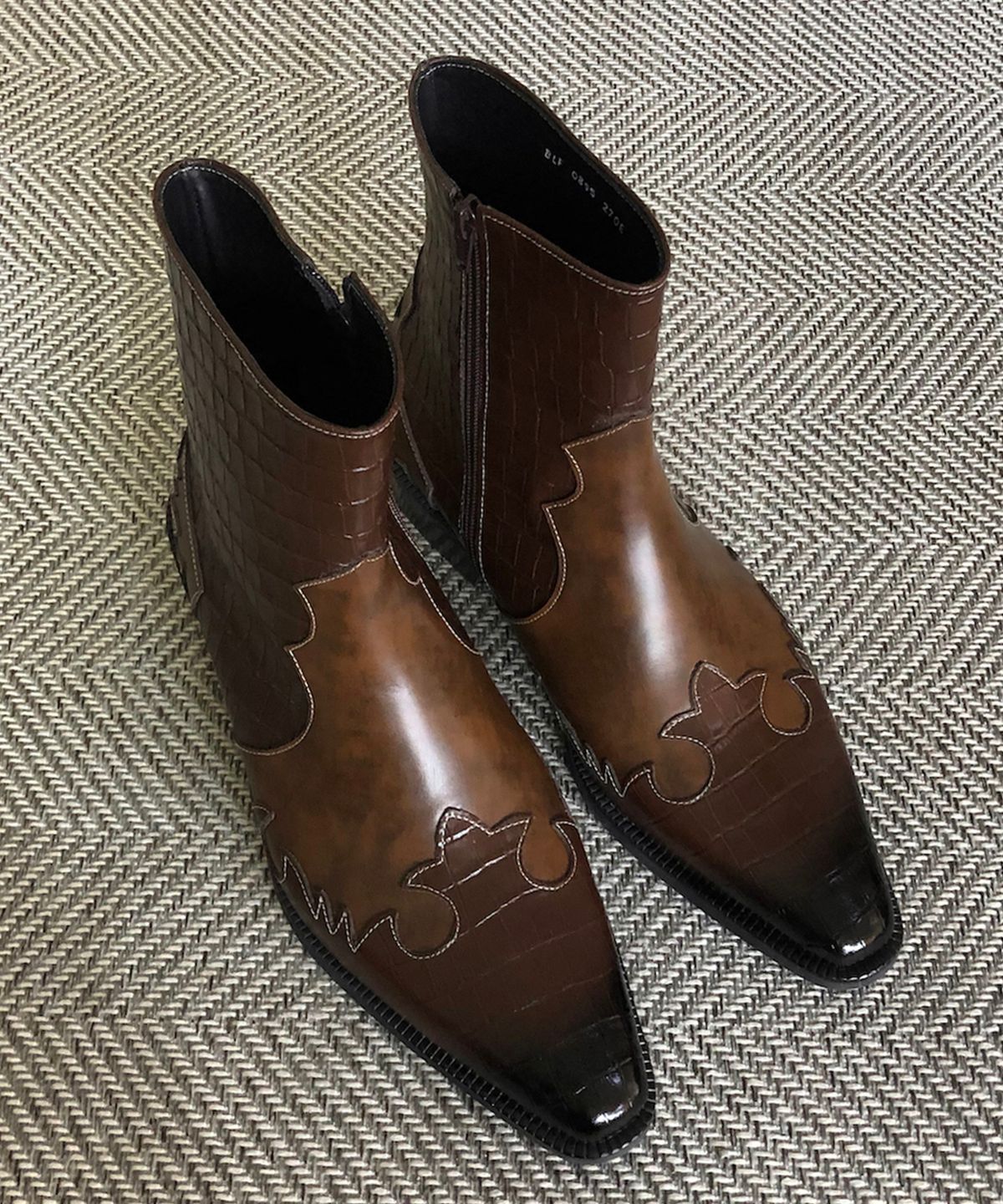 조앤슈(JOENSHOE) 카덴차 웨스턴 부츠 브라운 콤비