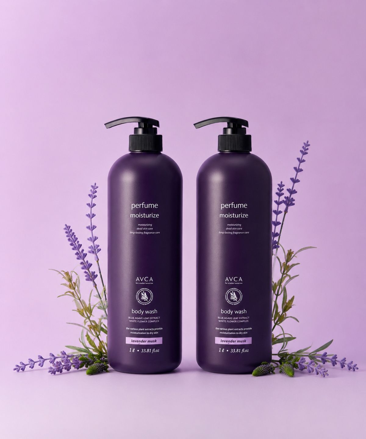 아브카(AVCA) 퍼퓸 대용량 바디워시 라벤더머스크 1000ml 2개