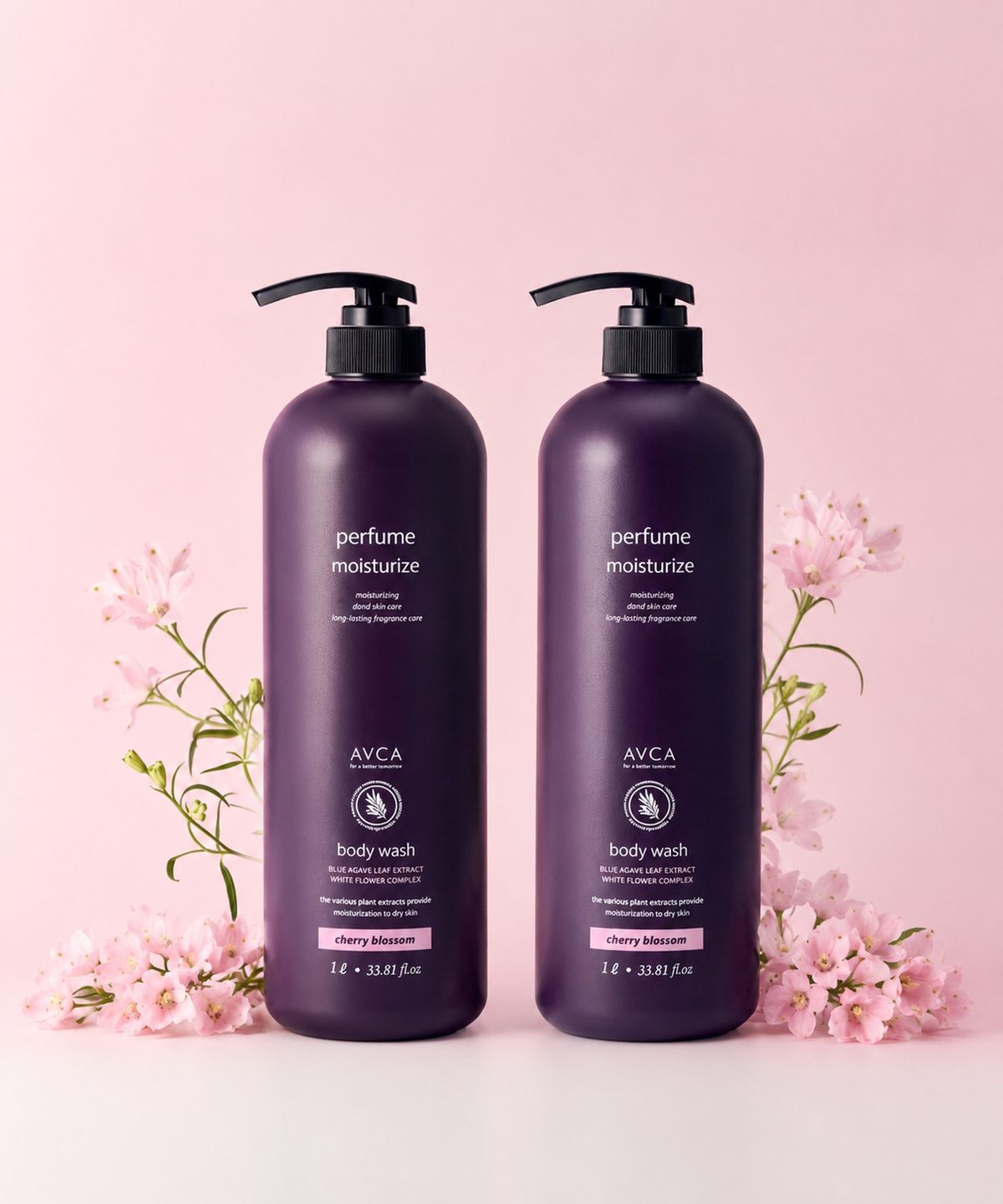 아브카(AVCA) 퍼퓸 대용량 바디워시 체리블라썸 1000ml 2개