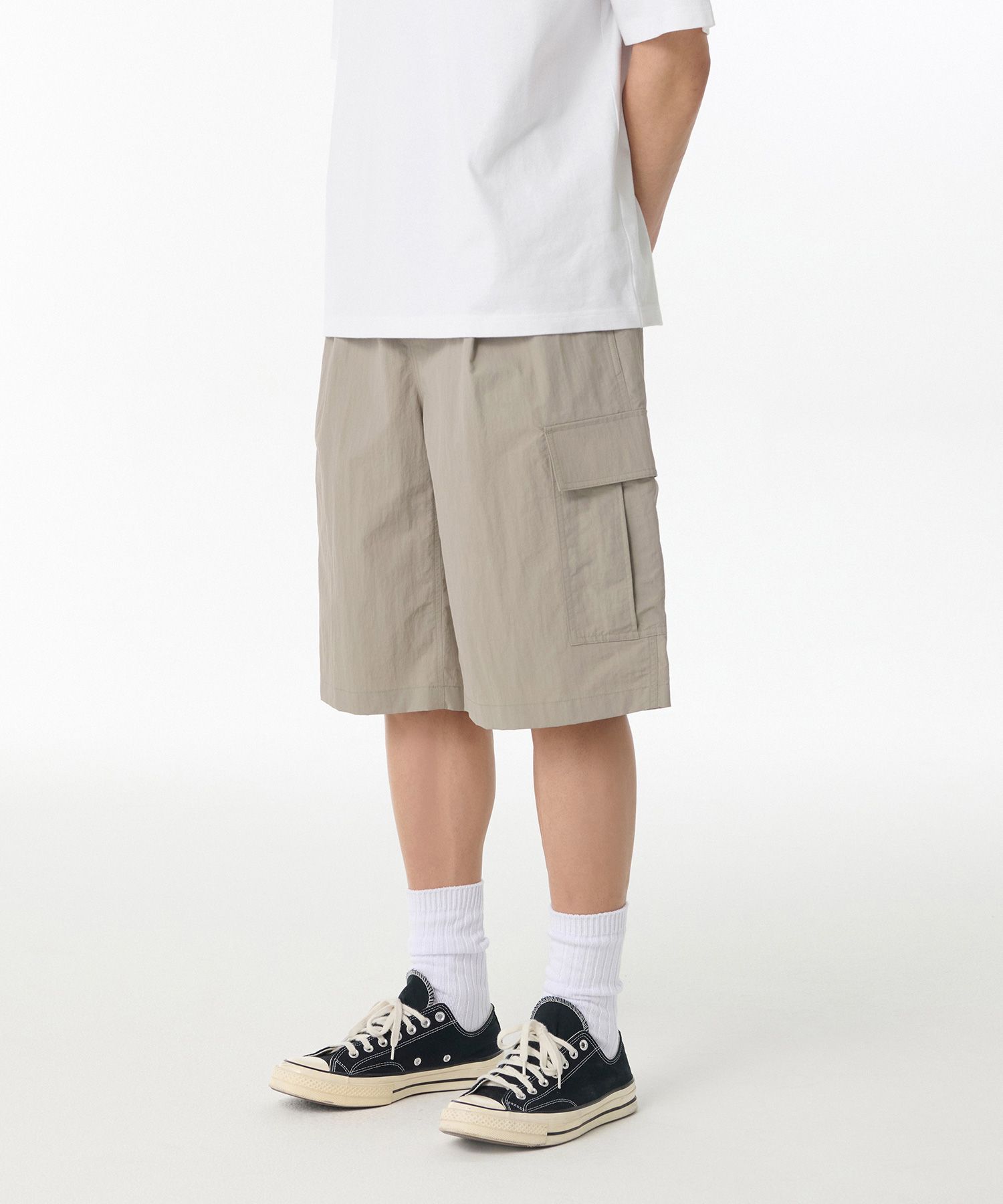 ★MUSINSA STANDARD★ Nylon Cargo Banding Bermuda Pants Khaki MUSINSA | MUSINSA STANDARD Nylon Cargo Banding Bermuda Pants