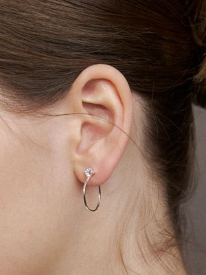 [sv925] cubic thin hoop earring