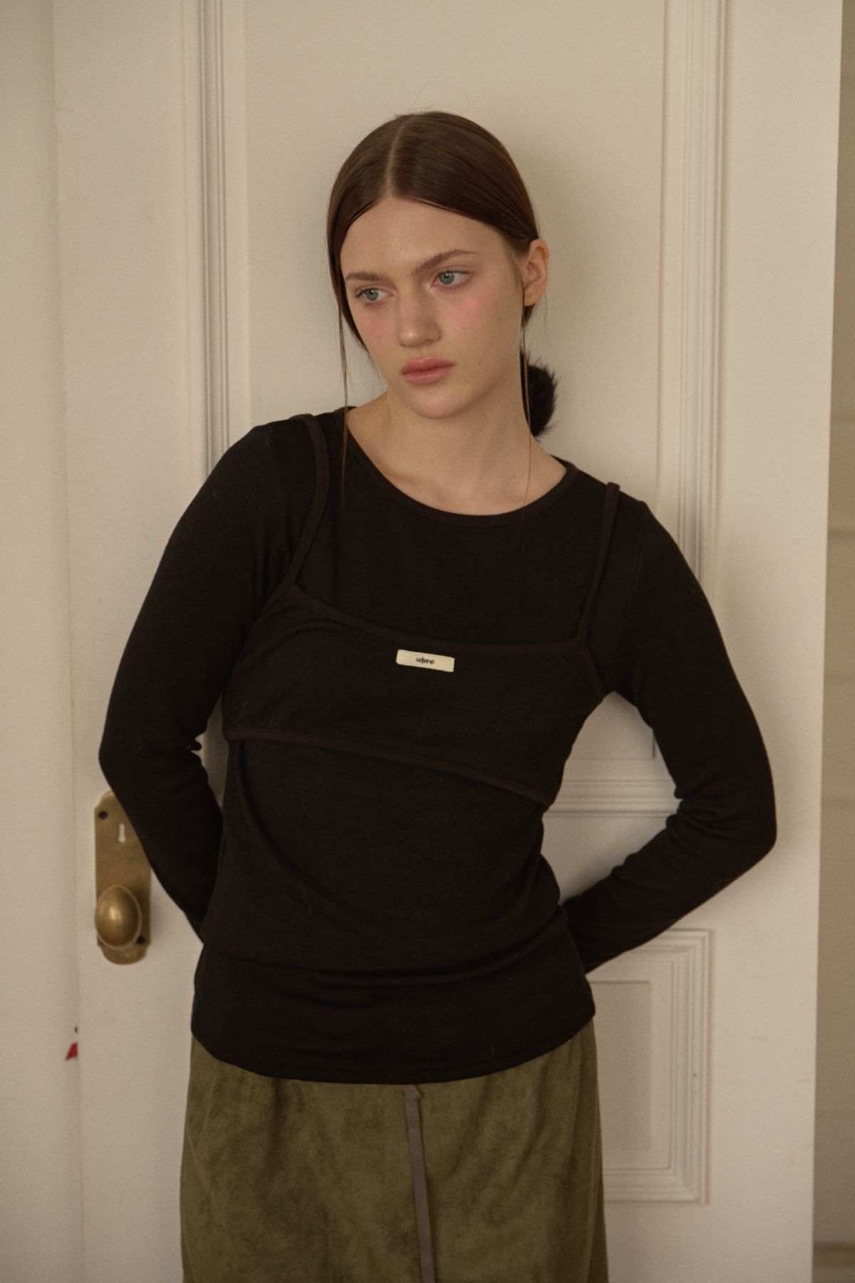 레터리(LETERIE) COMFY BUSTIER TOP T-SHIRT_BLACK