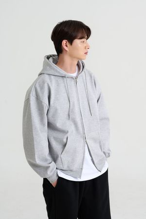 2-WAY 베이직 이중지 후드집업