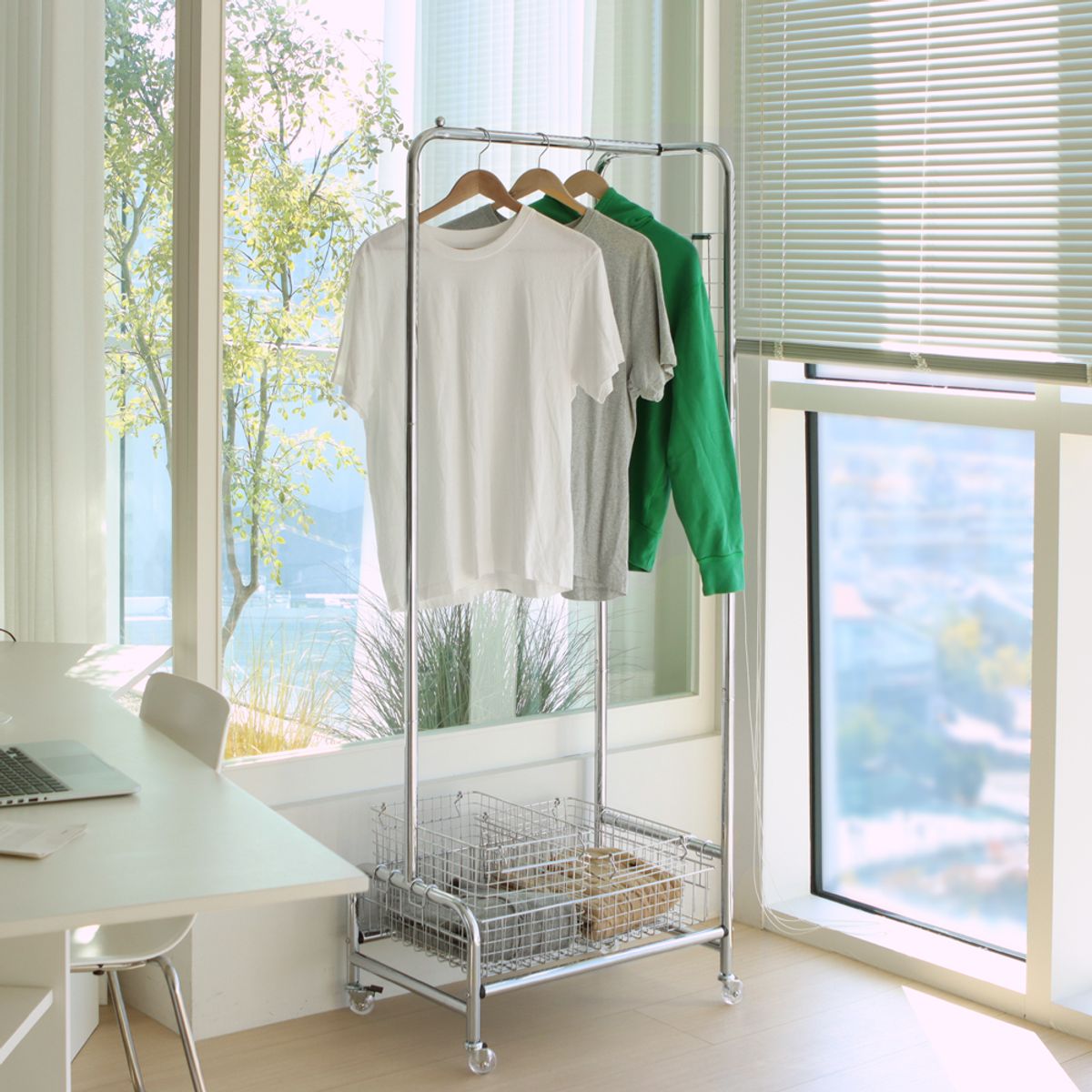하우스플랜(HOUSEPLAN) 하우스플랜온 미드센추리 트롤리 행거 2sizes