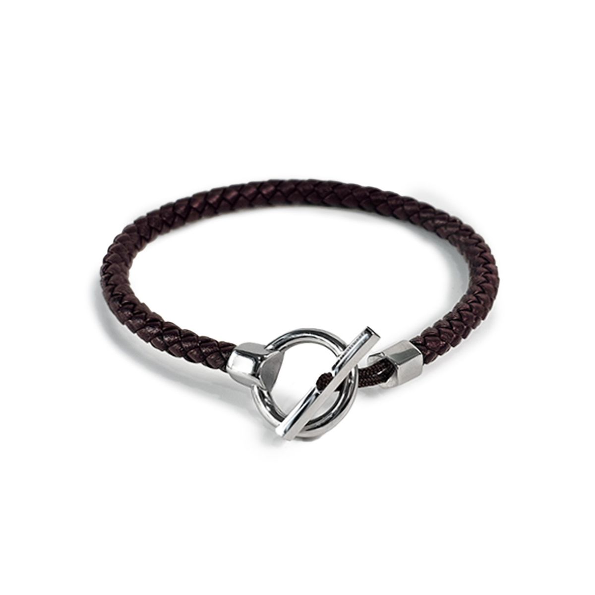 츄바스코(CHUBASCO) HOOK LEATHER BRACELET DARK BROWN CHL02