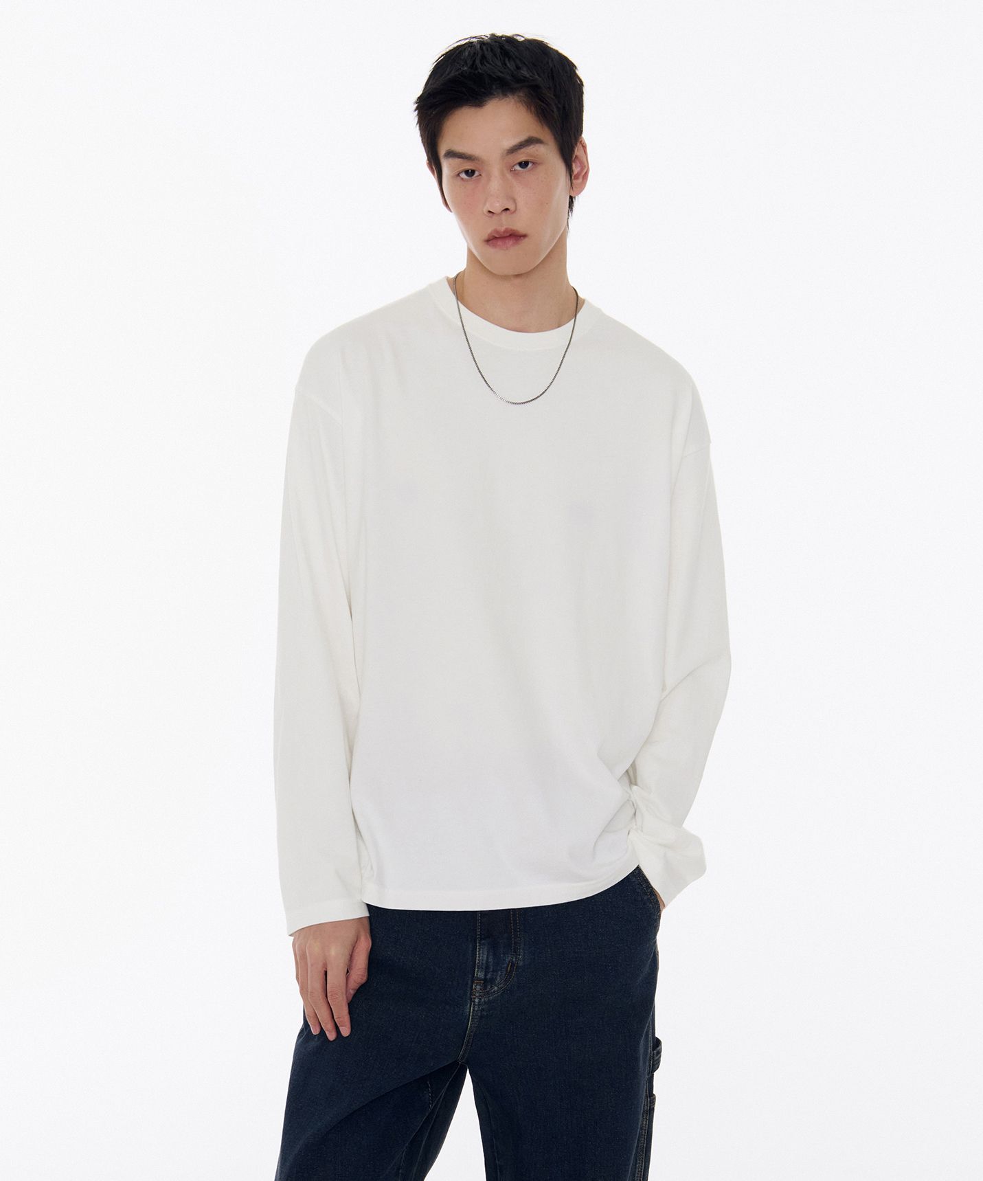 MUSINSA | MUSINSA STANDARD Pigment Relaxed Crew Neck Long