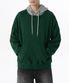 오버사이즈 투 톤 후디드 스웨트셔츠 [그린]