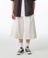 원 턱 롱 버뮤다 스웨트 팬츠 [크림]
