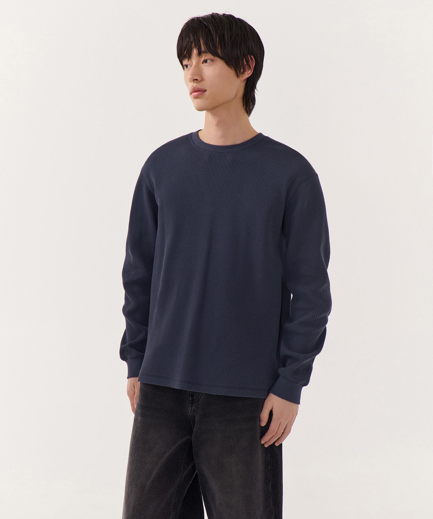 Tシャツ・カットソー *MUSINSA STANDARD* Waffle Basic Crew Neck Long Sleeve T-Shir MUSINSA | MUSINSA STANDARD Waffle Basic Crew Neck Long