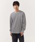 와플 베이식 크루 넥 긴소매 티셔츠 [미디엄 그레이]