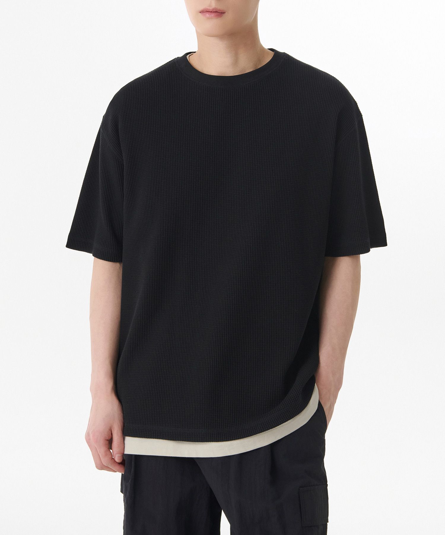 Tシャツ・カットソー *MUSINSA STANDARD* Waffle Relaxed Crew Neck Long Sleeve T-Sh MUSINSA | MUSINSA STANDARD Waffle Relaxed Crew Neck Long