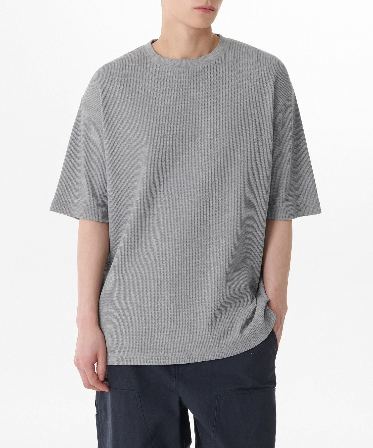 Tシャツ・カットソー *MUSINSA STANDARD* Waffle Relaxed Crew Neck Long Sleeve T-Sh MUSINSA | MUSINSA STANDARD WOMAN Women's Waffle Relaxed Crew