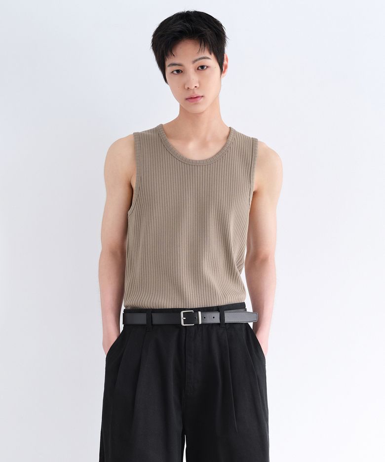 와이드 리브드 탱크 탑 [토프]