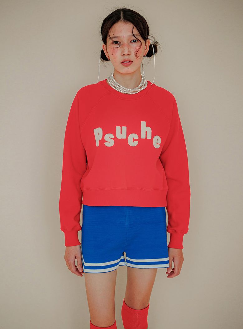 LOGO CROPPED SWEATSHIRT_PURE RED