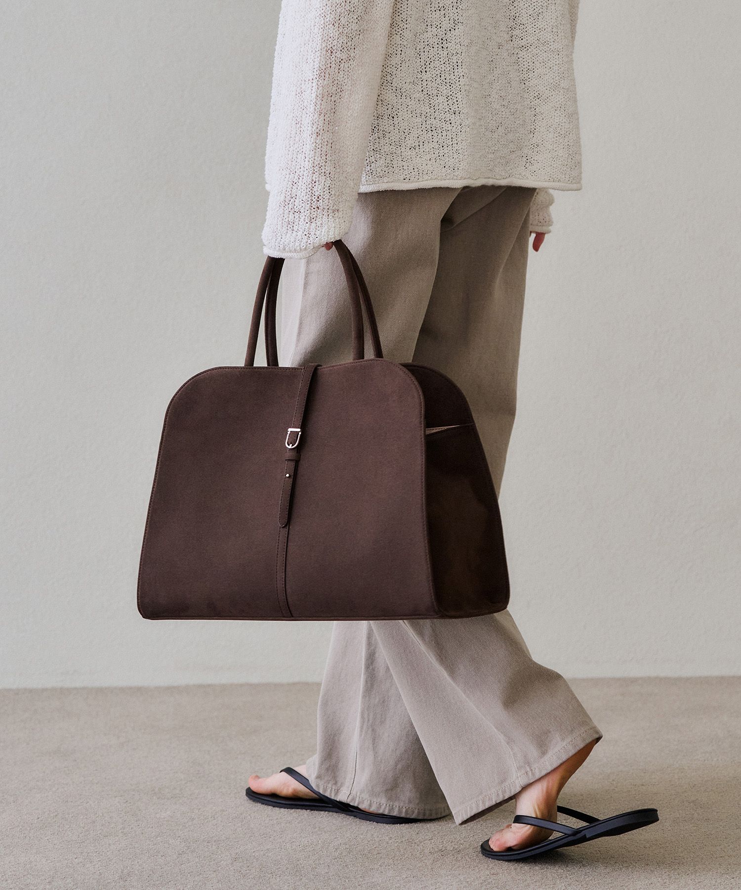 MUSINSA | MONOROW Blanc Large Suede Chocolate Brown