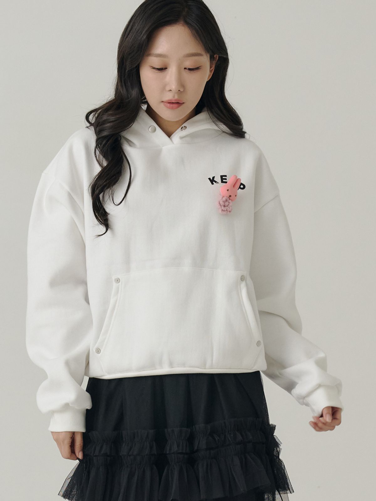 쏘리, 투 머치 러브(SORRY, TOO MUCH LOVE) Keep Pocket Hoodie Sweetshirt_White