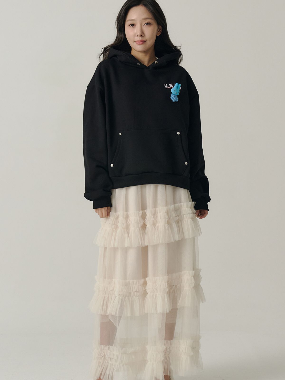 쏘리, 투 머치 러브(SORRY, TOO MUCH LOVE) Keep Pocket Hoodie Sweetshirt_Black