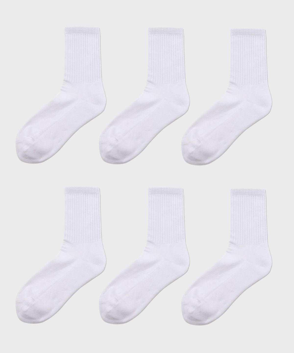 삭스더랭귀지(SOCKS THE LANGUAGE) 바닥쿠션 무지양말(화이트)6개
