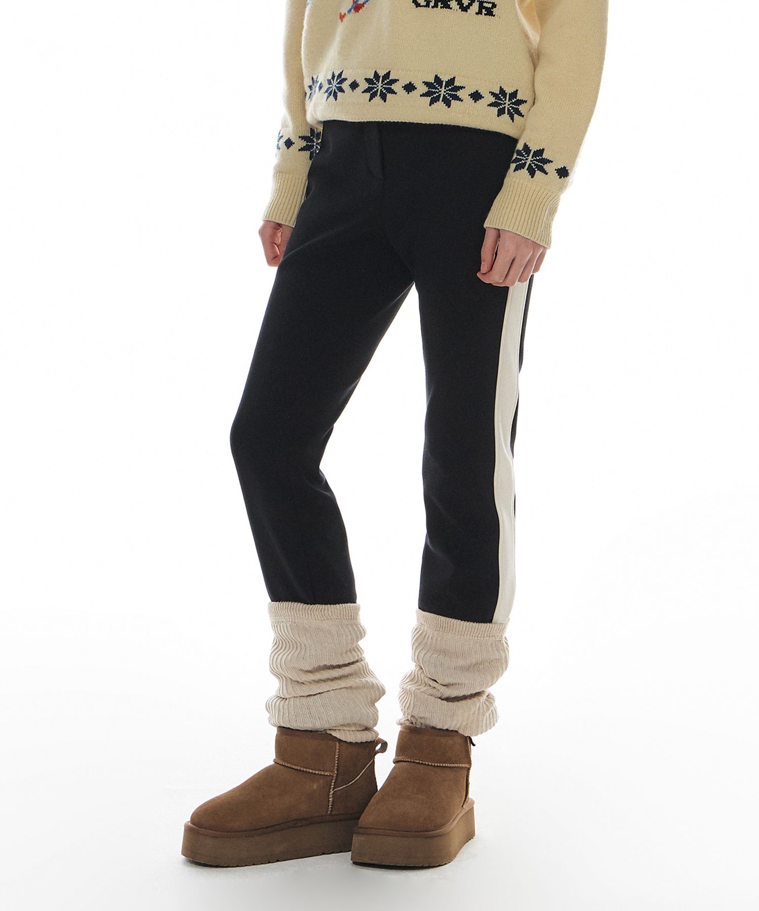 [GROVE]★24FW★韓国人気★SLASH STRETCHY PANTS GROVE] SLASH STRETCHY PANTS [2COLOR] 正規品 韓国ブランド