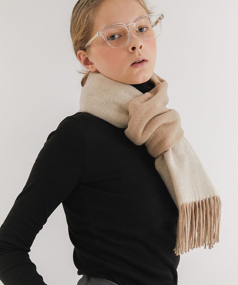 [머플러 추가 증정] Prin Herringbone Muffler_Beige