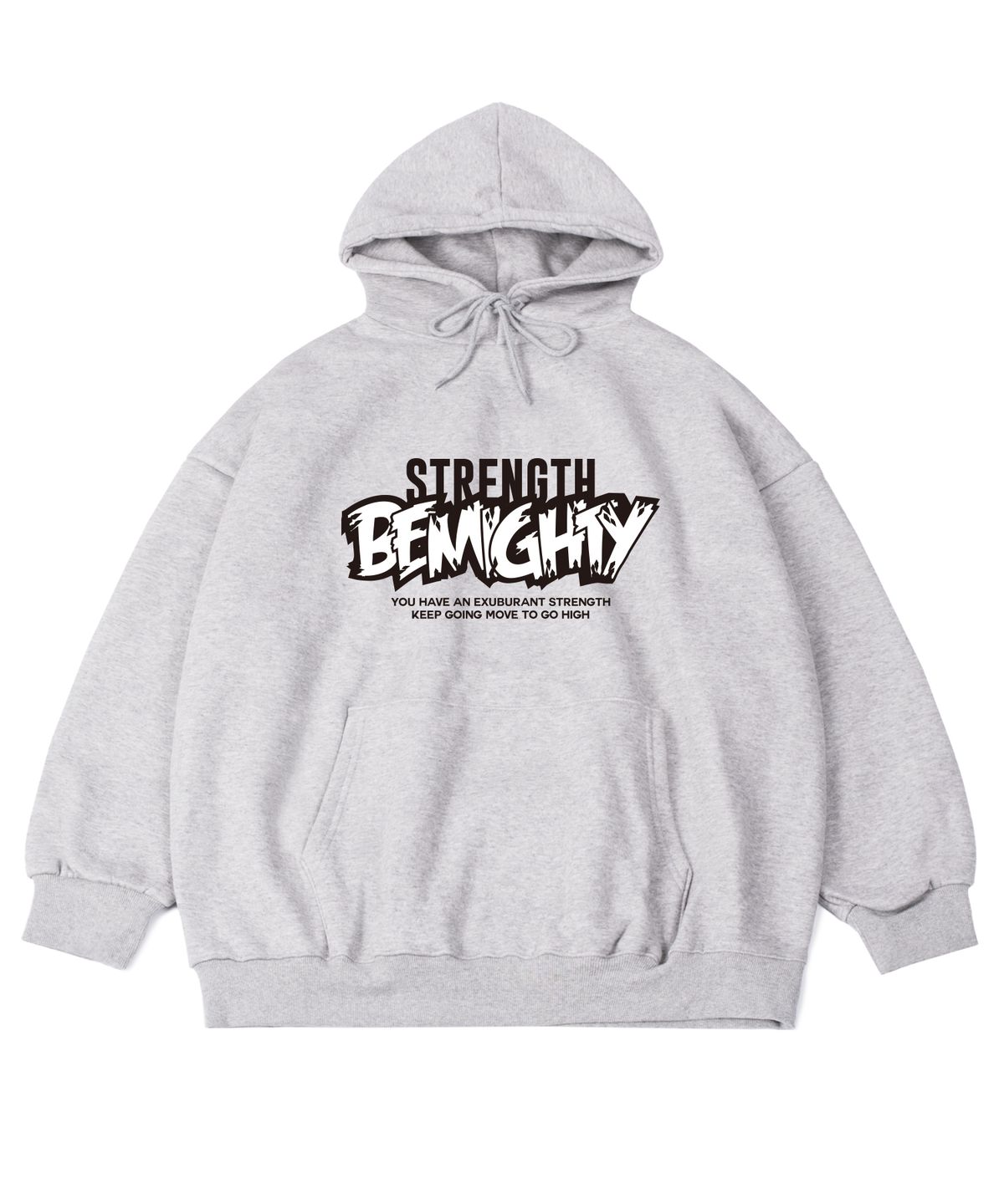 비마이티(BEMIGHTY) 와일드 빈티지 기모 오버핏 후드티 [그레이]