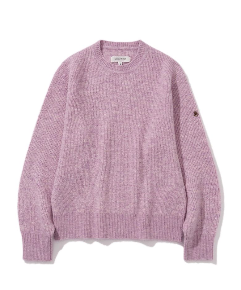 alpaca crew neck knit(womens) pink