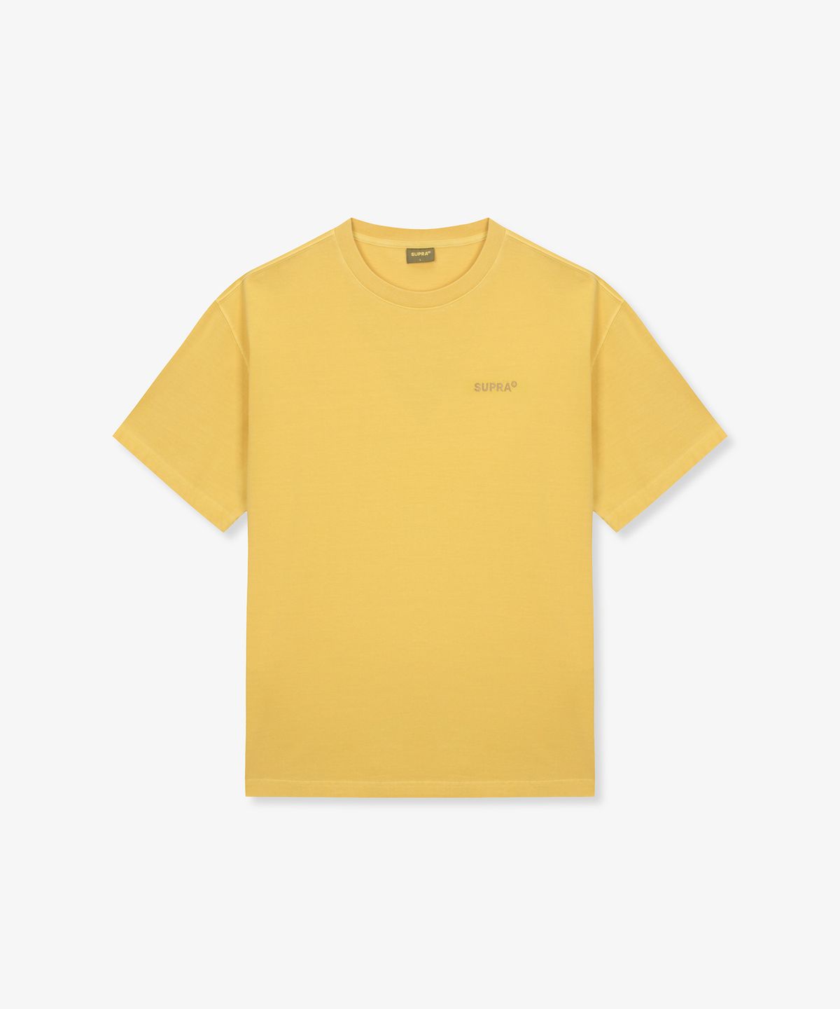 수프라(SUPRA) 가먼트 다잉 크라운 스프레이 반팔 티셔츠(YELLOW)