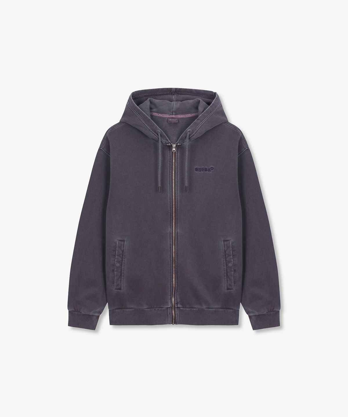 수프라(SUPRA) 가먼트 다잉 후드 집업 셋업(PURPLE)