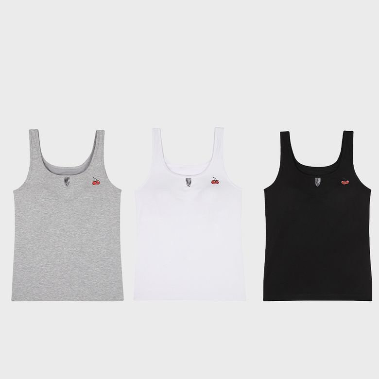 코튼 노와이어 브라탑 3PACK