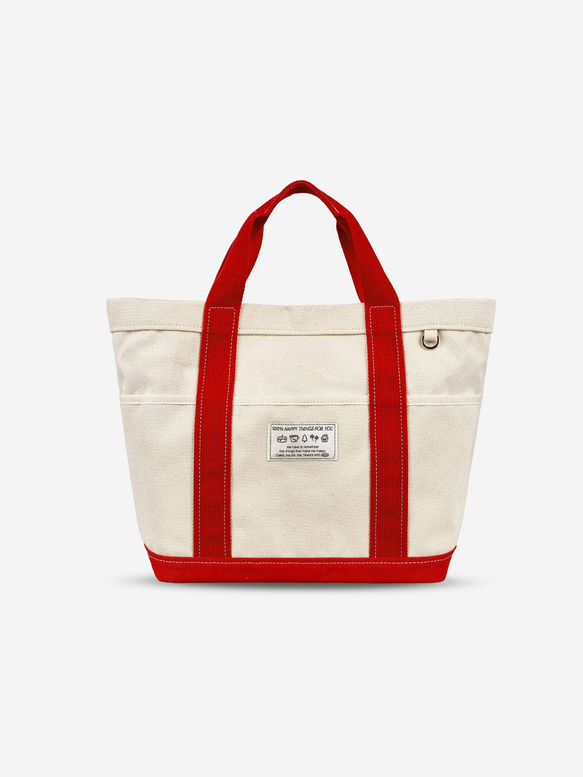 올리베(OLIVET) happy things for you tote bag - red