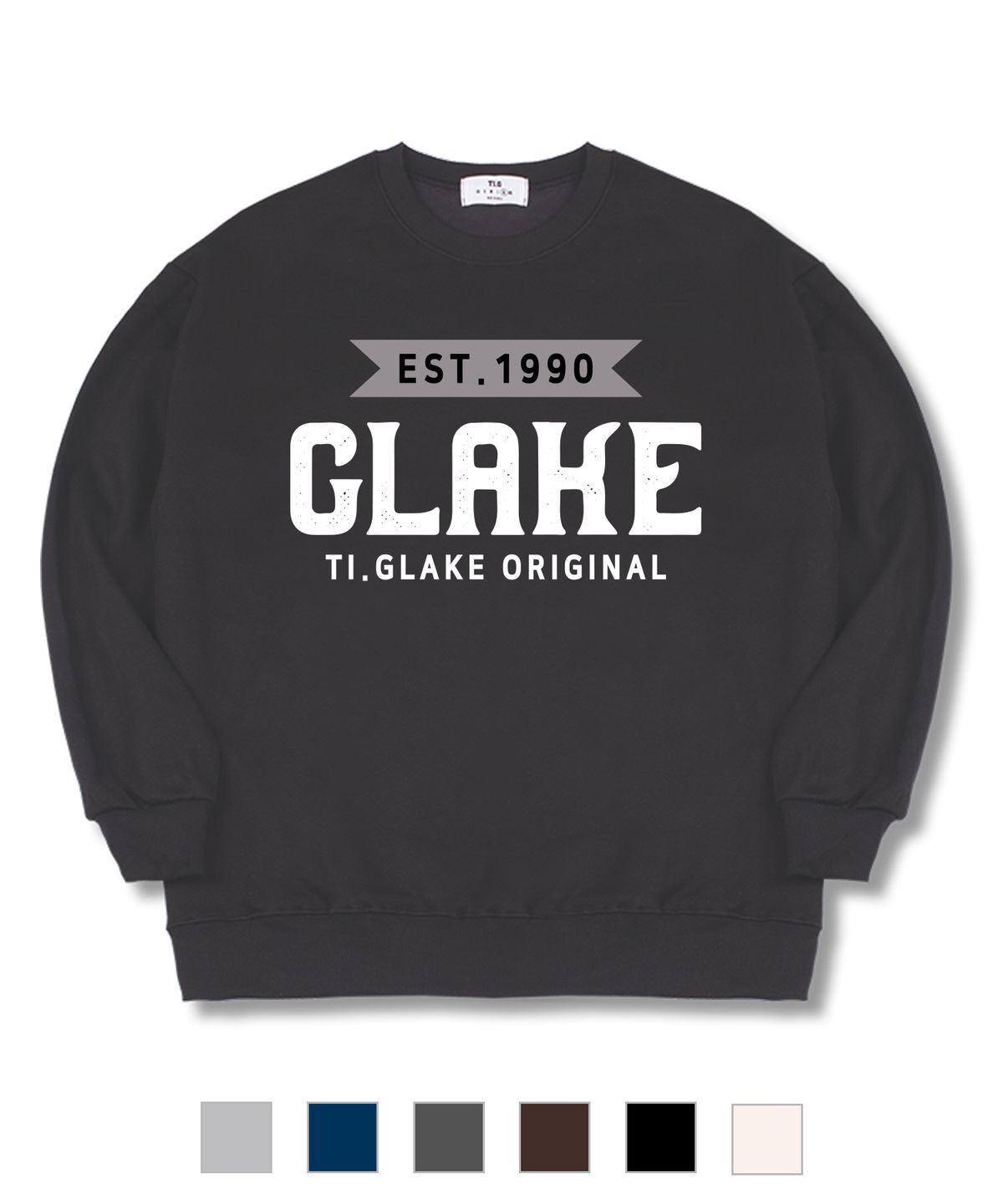 티글레이크(TI.GLAKE) 1990GLAKE 오버핏 맨투맨 티셔츠