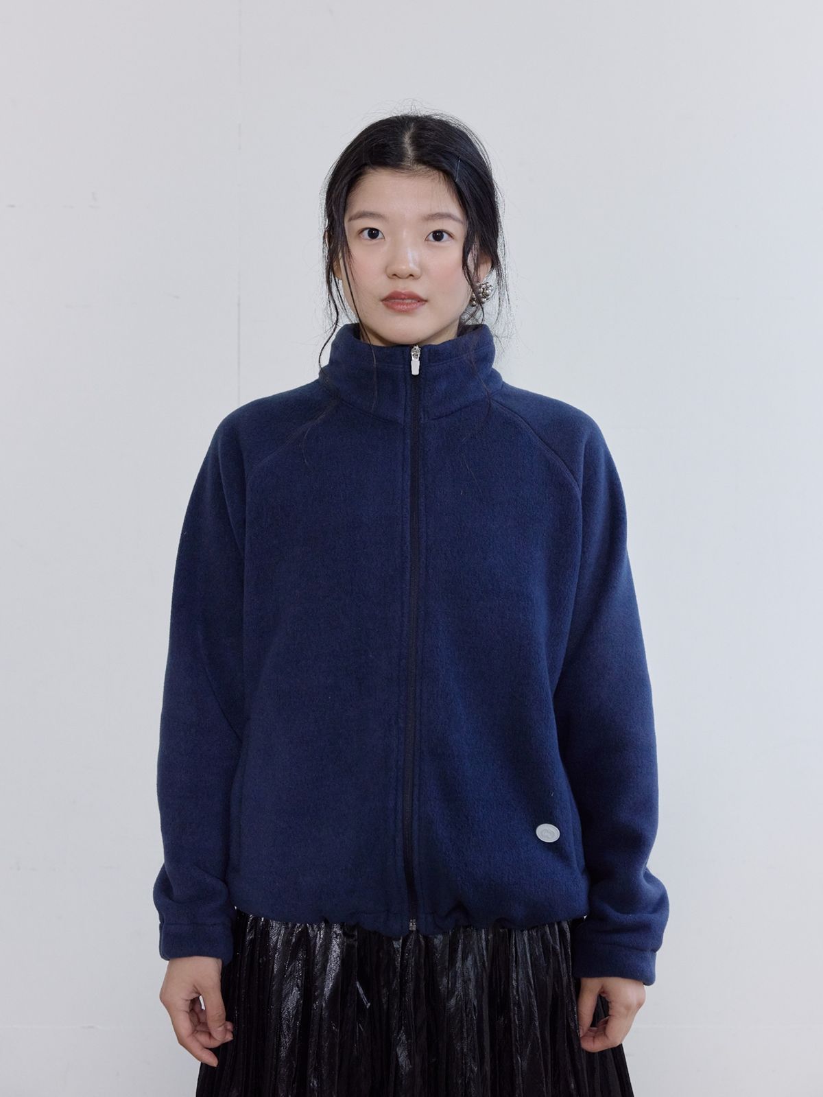 콜로신스(COLOCYNTH) TeddyBear Love Winter Fleece Zip-Up Milky Navy