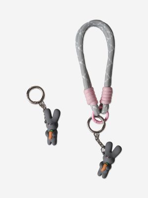 olivet rabbit figure keyring (strap option)