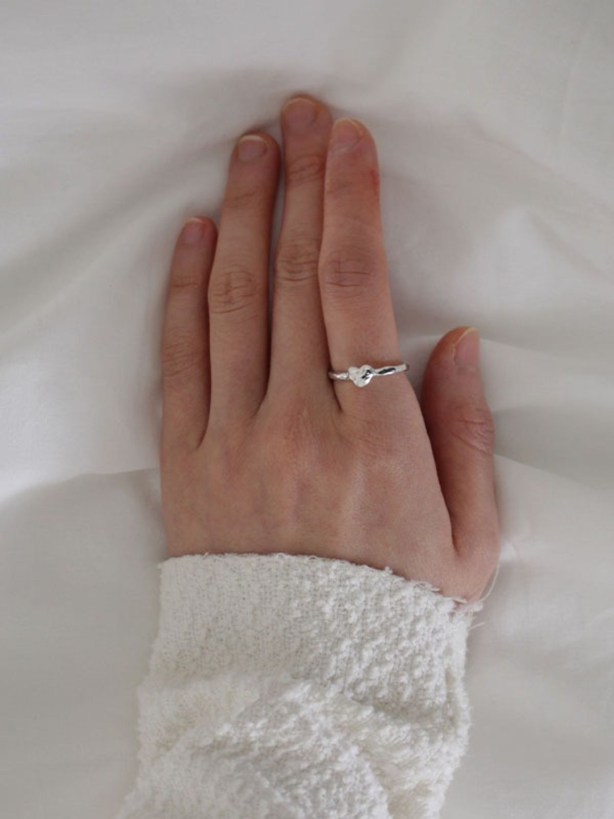 플릿(FLIT) 해류 TEXTURE HEART MINI RING