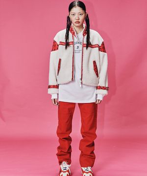 반다나 테디 바이커 쟈켓 no.1/ 아이보리