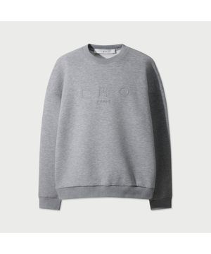 CDP 입체 로고 스티치 배색 밴딩 스웨트셔츠 - GREY