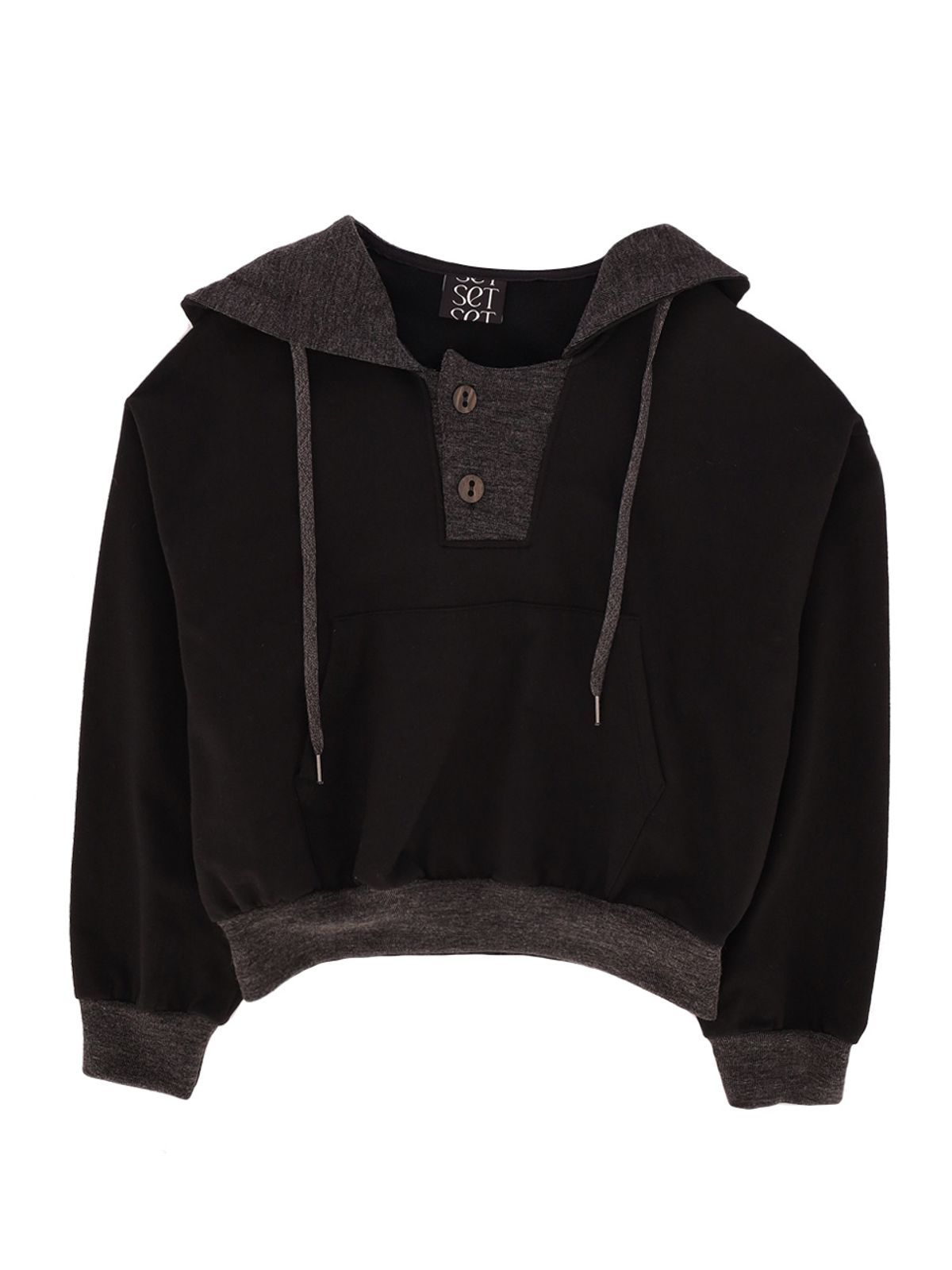 쎄쎄쎄(SETSETSET) DEN THICK HOODIE (BLACK)