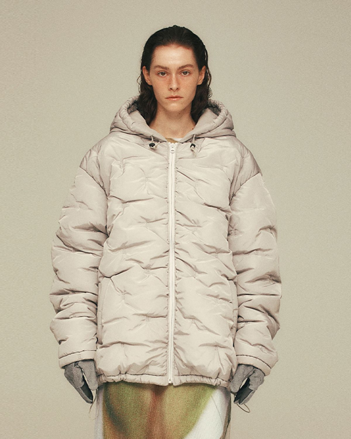씬(SEEN) Sofa TEXTURE PADDED HOODIE JACKET (Oversize)