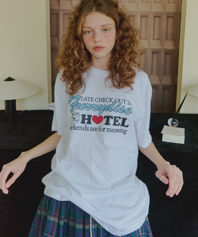 [RONRON]FURRYDISE OVER FIT Tシャツ★新作・24AW★人気★韓国★ MUSINSA公式 | RONRON FURRYDISE OVER FIT T SHIRT WHITE