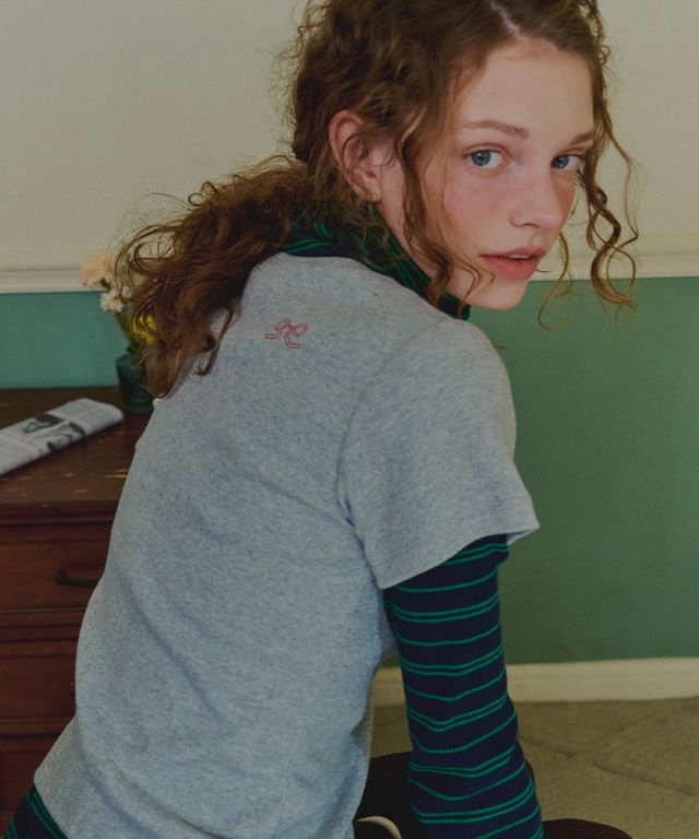Tシャツ・カットソー [RONRON]DOODLE LETTERING SLIM CROP T SHIRT R4555 MUSINSA公式 | RONRON DOODLE LETTERING SLIM CROP T SHIRT GREY