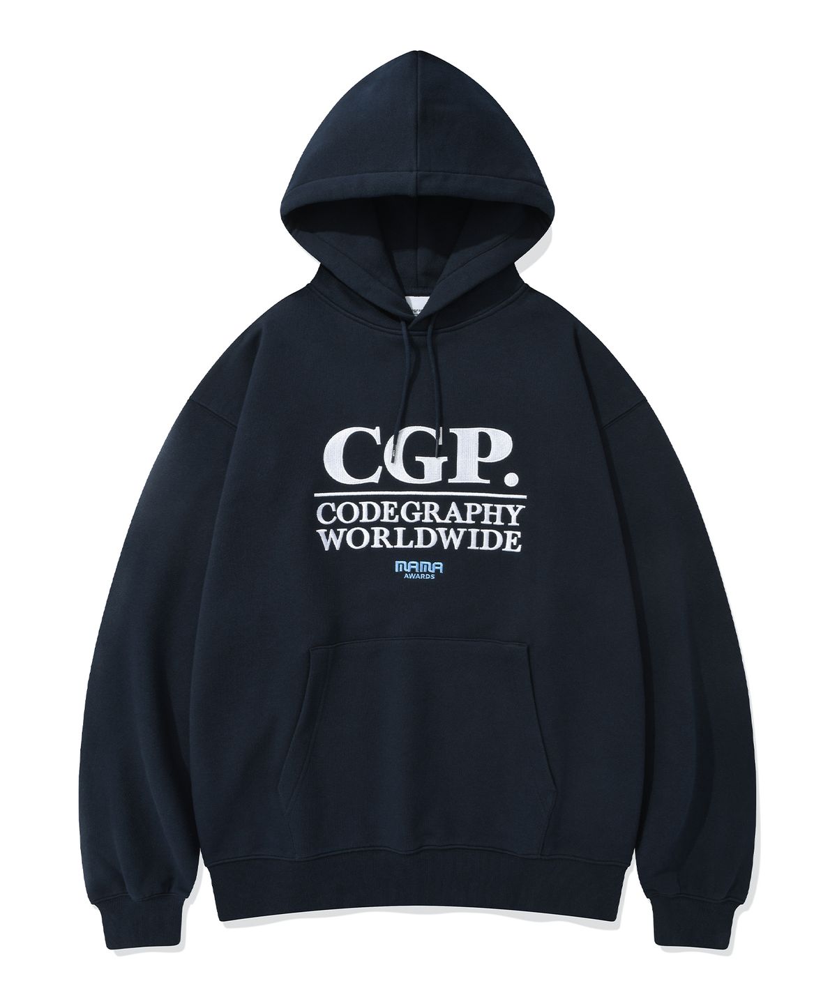 코드그라피(CGP) CGP X MAMA CGP 스퀘어 후드티_네이비